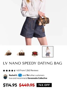 LV Nano Speedy Monogram Mini Bag - Brown/Tan
